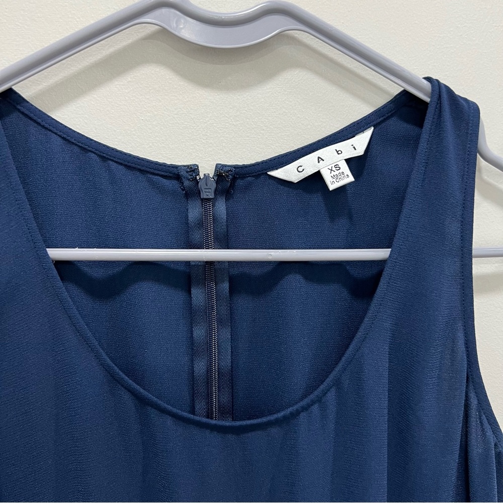 CAbi Navy Blue Sleeveless Drawstring Jumpsuit - Picture 9 of 12